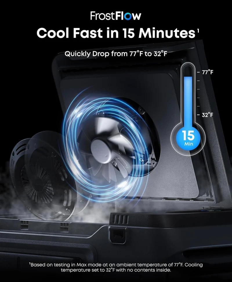 Anker SOLIX EverFrost 2 40L Cooler, 42 qt Electric Cooler with 288Wh Battery - Only 1 Battery Included