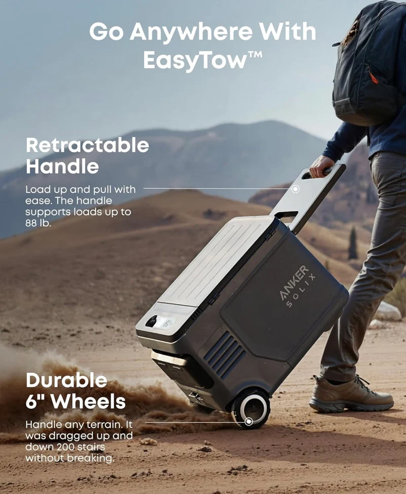 Anker SOLIX EverFrost 2 40L Cooler, 42 qt Electric Cooler with 288Wh Battery - Only 1 Battery Included