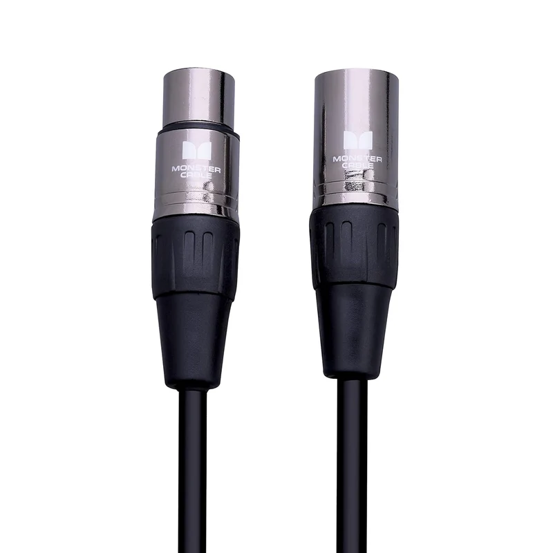 Monster Prolink Classic Microphone Cable, 50 Feet – Silver Contact Connectors, MultiTwist Construction, 95% Copper Braided Shield, Professional Mic Cable