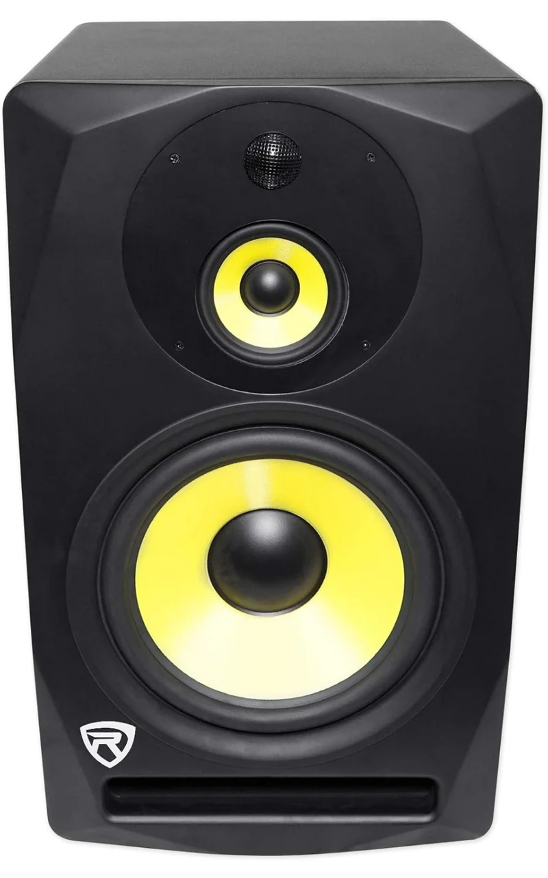 Rockville 10" 400w Powered Active 3-Way Studio Monitor Speaker Full Range, Black, 10 inch