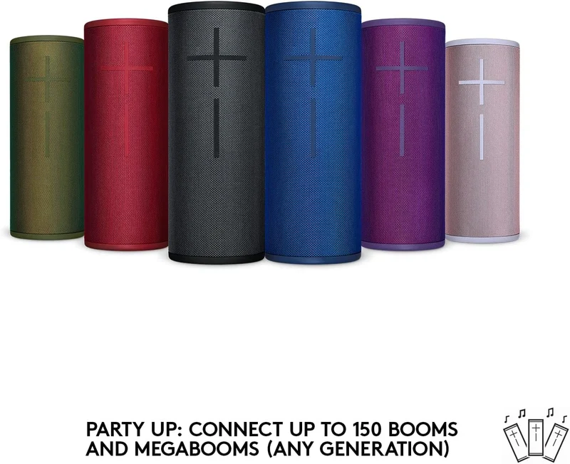 Ultimate Ears Logitech MEGABOOM 3 Portable Wireless Bluetooth Speaker (Powerful Sound + Thundering Bass, Bluetooth, Magic Button, Waterproof, Battery 20 Hours) - Ultraviolet Purple