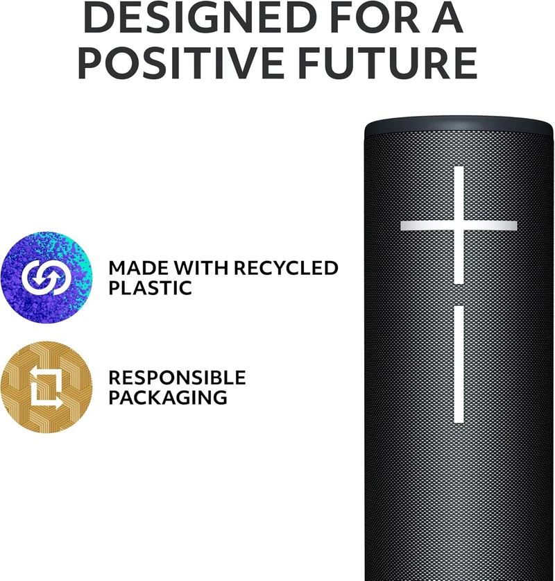 Ultimate Ears MEGABOOM 4 Portable Waterproof Bluetooth Speaker, 360-Degree Sound, Thundering Bass, 147ft Range, 20-Hour Battery, Floating Speaker - Black