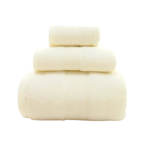 Ensemble de 3 Serviettes moelleuses d'hôtel en 100% Coton