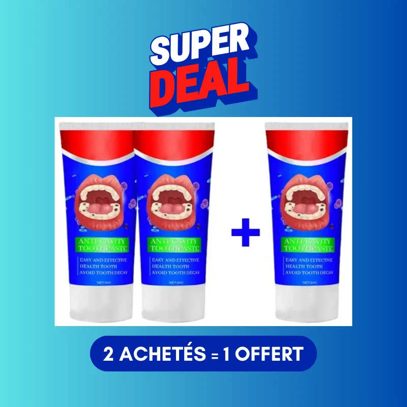 Lot de 2 Dentifrices anti-caries - 1 OFFERT