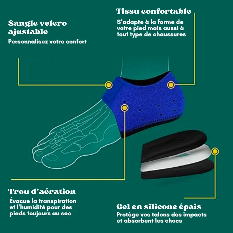 Semelles Protèges-Talons en silicone - Fasciite Plantaire