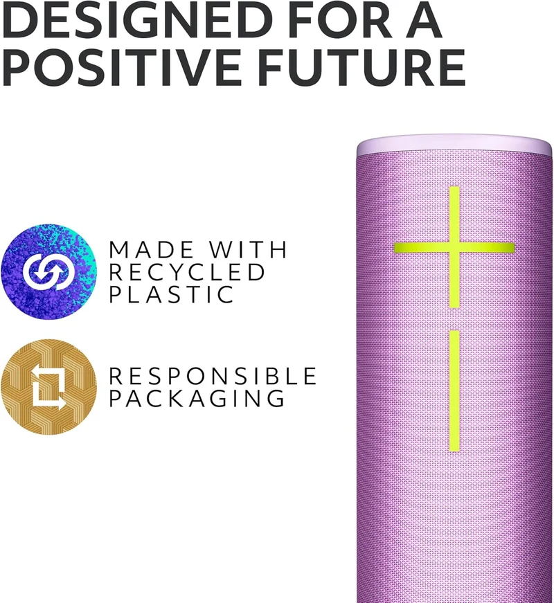 Ultimate Ears Boom 4 Portable Waterproof Bluetooth Speaker with 360-Degree Immersive Sound, Outdoor Floating Speaker, 15-Hour Battery, 147ft Range - Lilac
