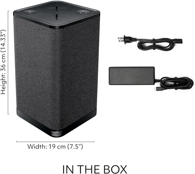 Ultimate Ears Hyperboom Portable Bluetooth Speakers, Loud Party Speaker, Big Bass, Water Resistant IPX4, 150 Ft Range, USB-C – Black