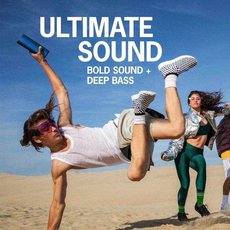 Ultimate Ears Boom 3 Portable Waterproof Bluetooth Speaker - Sunset Red (Renewed)