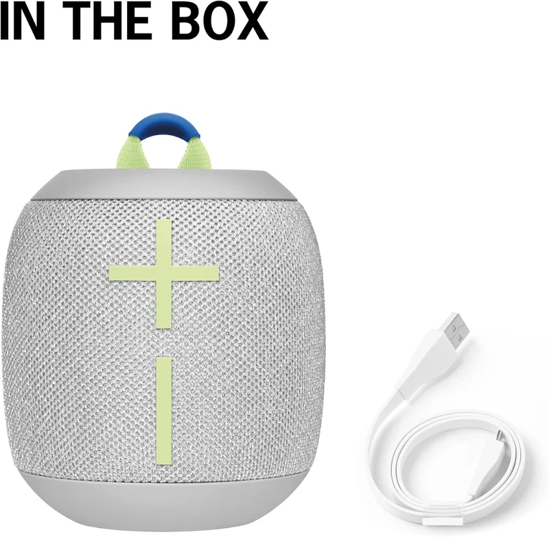Ultimate Ears WONDERBOOM 3 Waterproof/Dustproof Mini Speaker - Joyous Brights Grey (Renewed)