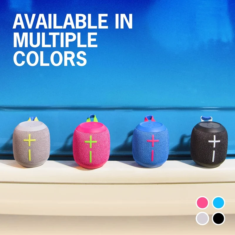 Ultimate Ears WONDERBOOM 3 Waterproof/Dustproof Mini Speaker - Joyous Brights Grey (Renewed)