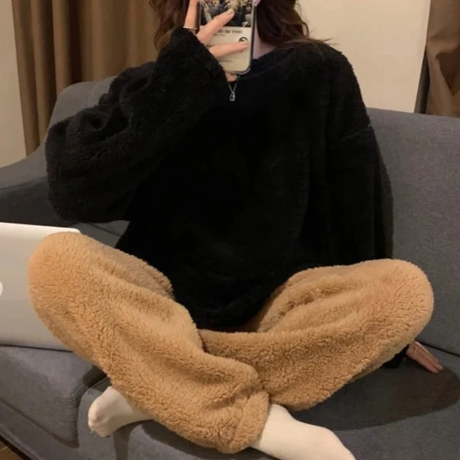 Ensemble de pyjama en flanelle bicolore - Femme