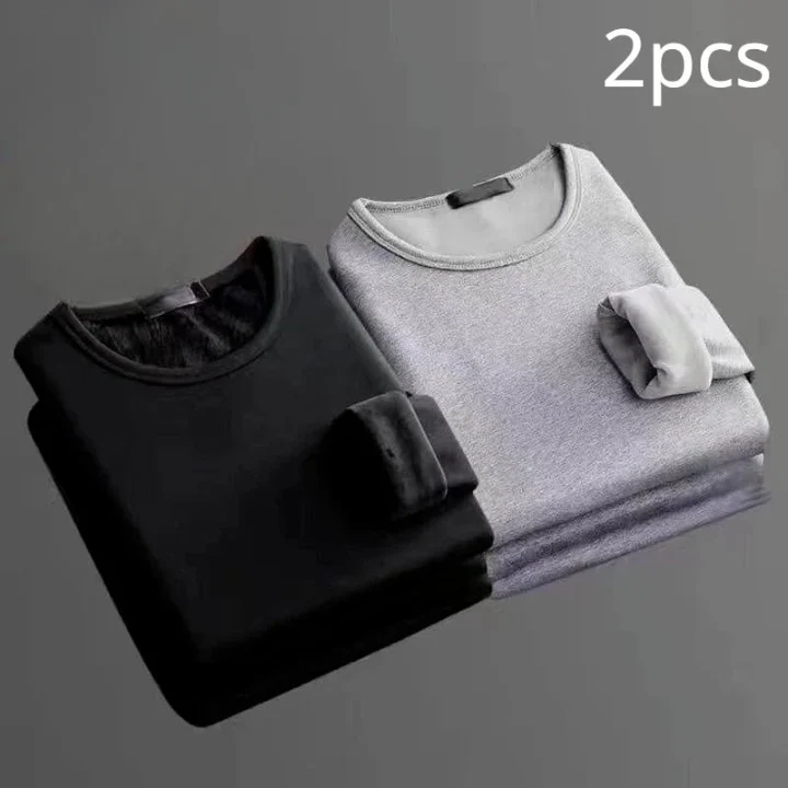 Lot de 2 T-shirts thermiques manches longues Doublure polaire - Homme