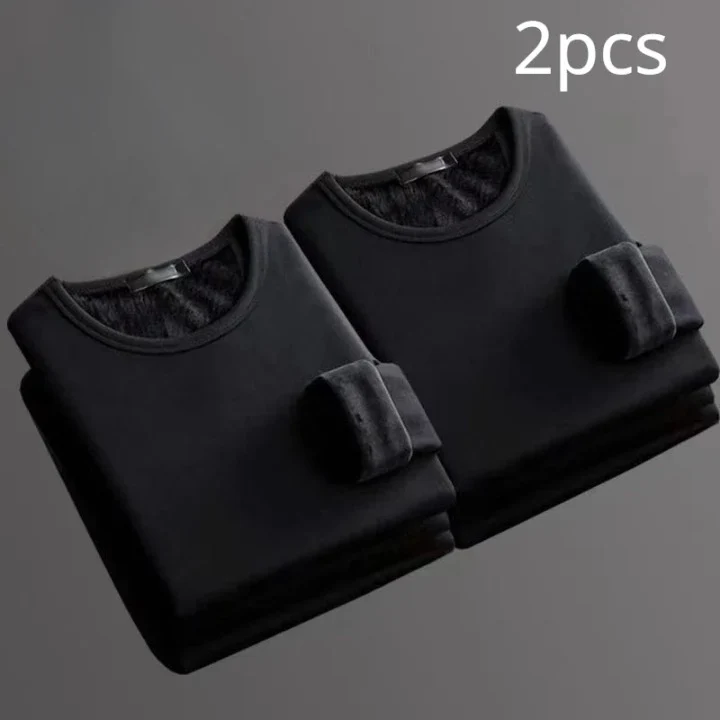 Lot de 2 T-shirts thermiques manches longues Doublure polaire - Homme