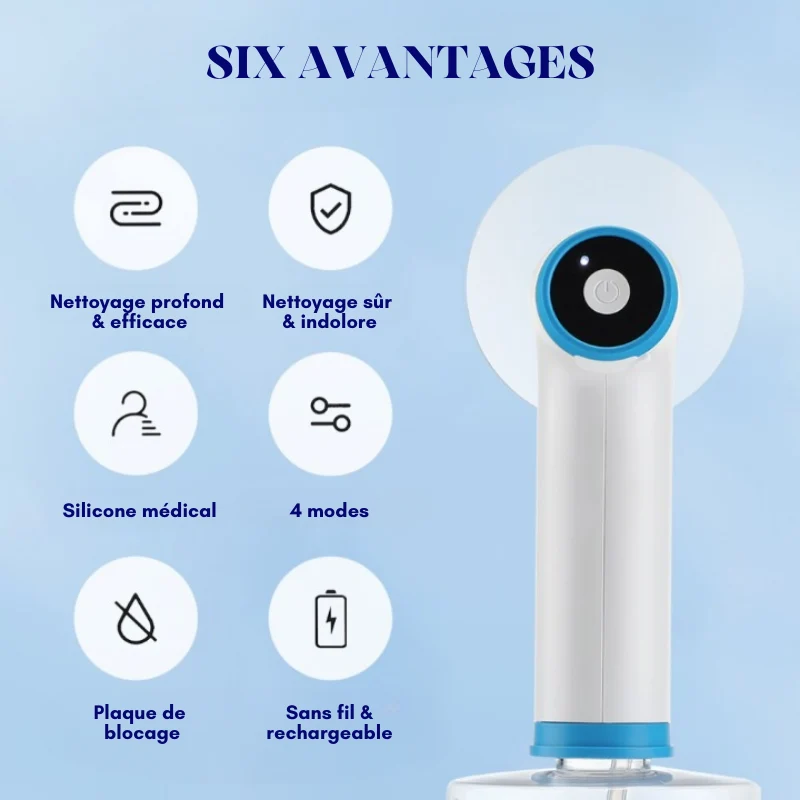 Ear'Cleaner - Nettoyeur Irrigateur d'oreilles électrique 4 modes
