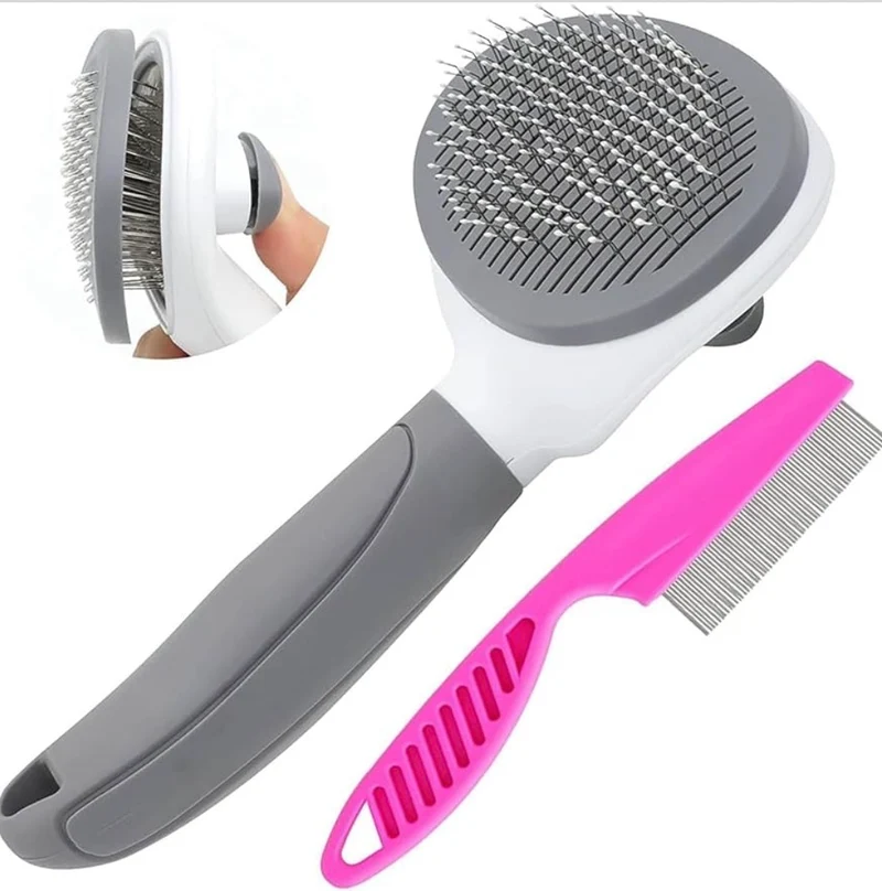 Pet Grooming Brush for Cats, Self Cleaning Cats Hair Brush with Release Button