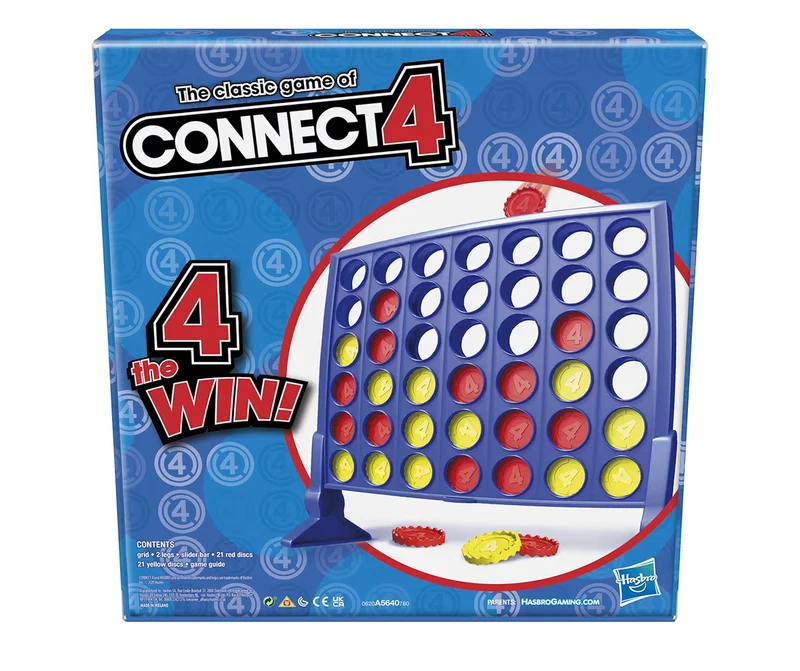 Hasbro Gaming Connect 4 Classic Grid,4 in a Row Game - Strategy Board Games for Kids