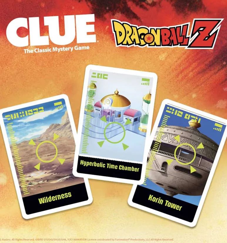 USAOPOLY CLUE Dragon Ball Z - Collectible Clue Board Game Featuring Anime Show w/ Familiar Locations and Iconic Characters from Dragon Ball Show