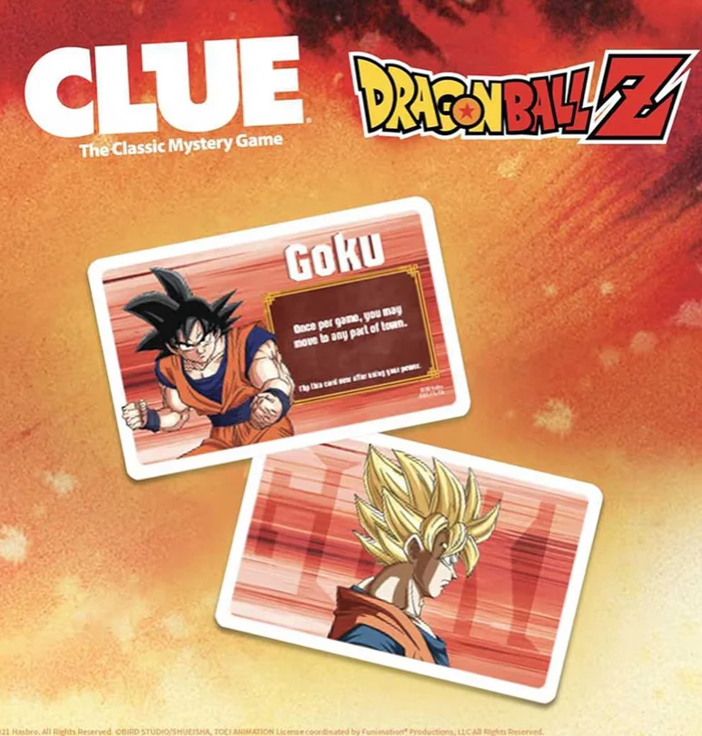USAOPOLY CLUE Dragon Ball Z - Collectible Clue Board Game Featuring Anime Show w/ Familiar Locations and Iconic Characters from Dragon Ball Show