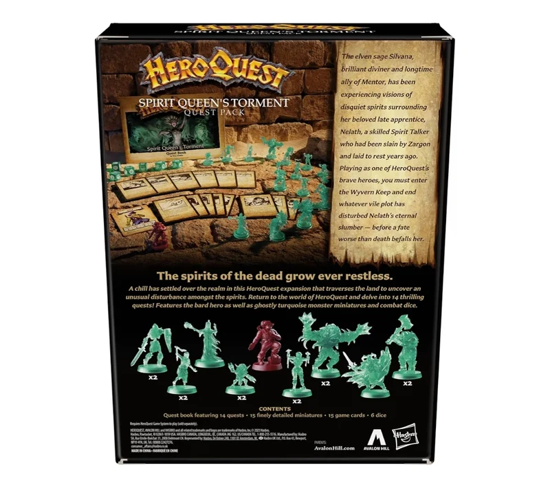 Avalon Hill HeroQuest Spirit Queen's Torment Quest Pack - Requires HeroQuest Game System to Play - Dungeon Crawler Games