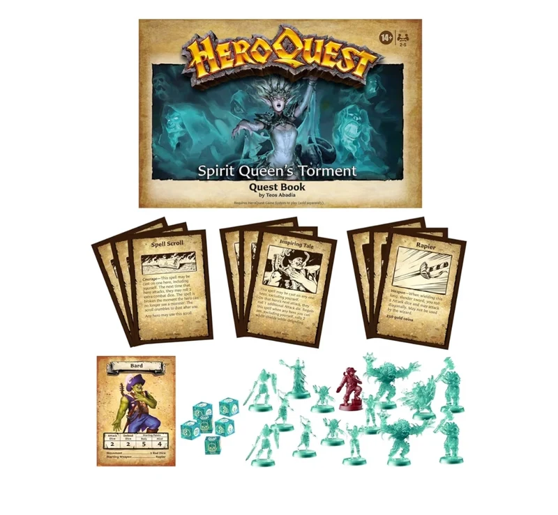 Avalon Hill HeroQuest Spirit Queen's Torment Quest Pack - Requires HeroQuest Game System to Play - Dungeon Crawler Games
