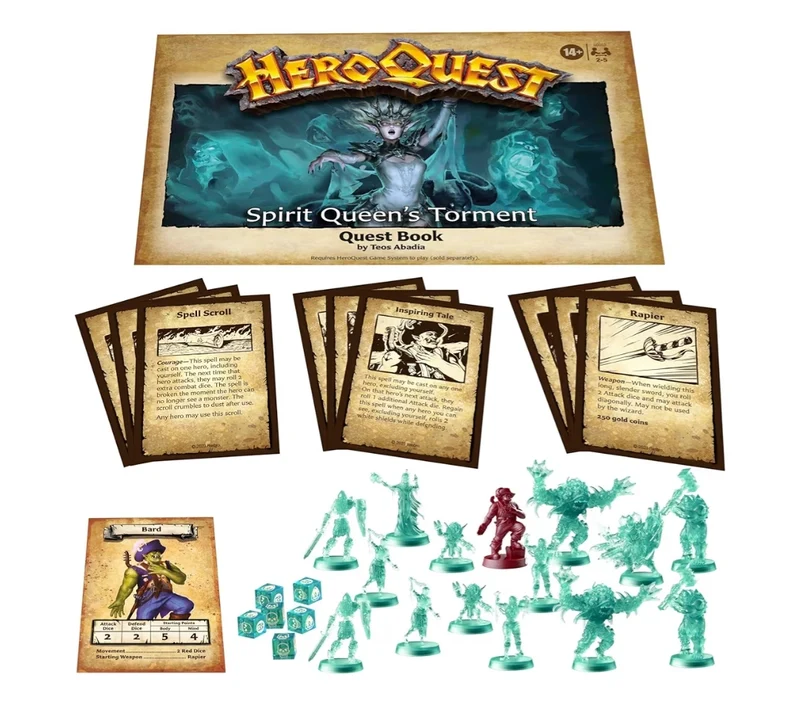 Avalon Hill HeroQuest Spirit Queen's Torment Quest Pack - Requires HeroQuest Game System to Play - Dungeon Crawler Games
