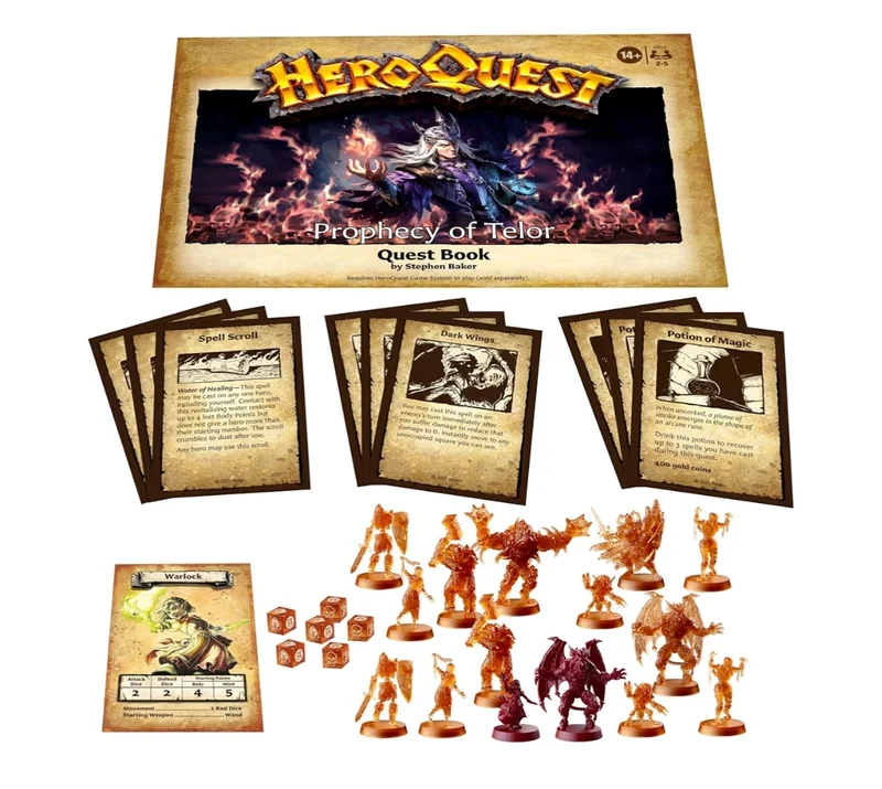 Avalon Hill HeroQuest Prophecy of Telor Quest Pack - Requires HeroQuest Game System to Play - Dungeon Crawler Games