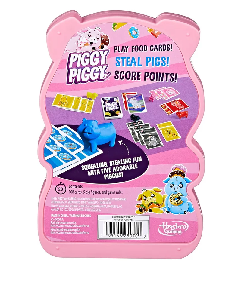 Hasbro Gaming Piggy Piggy Card Game - Family Games for Kids - Teens, and Adults - 2 to 6 Players