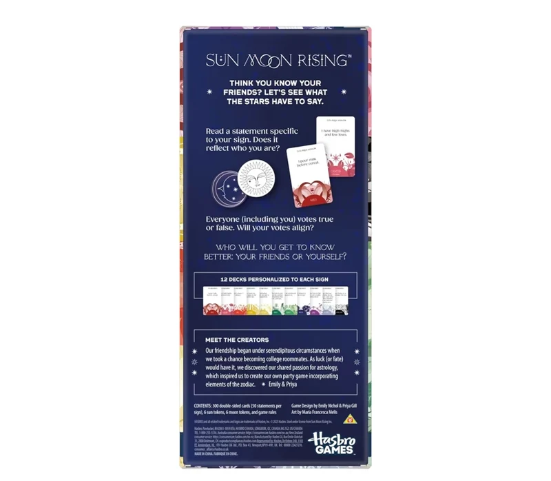 Sun Moon Rising Game (2nd Edition) - 300 Zodiac Inspired Conversation Cards - Astrology Themed Party Games
