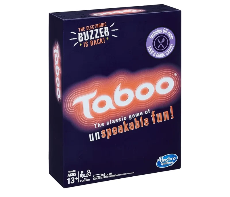 Hasbro Gaming Taboo Party Board Game with Buzzer for Kids Ages 13 and Up