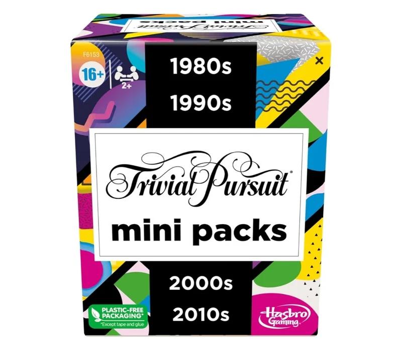 Hasbro Games Trivial Pursuit Mini Packs Multipack - Fun Trivia Questions for Adults and Teens - Includes 4 Game Featuring 4 Decades