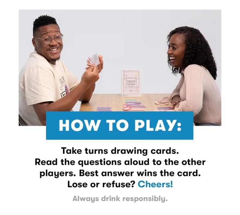 Truth or Drink Party Game by Cut I As Seen on TikTok, YouTube, and Snapchat - 410 Hilarious Questions