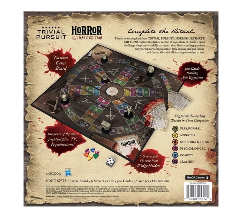 Trivial Pursuit Horror Ultimate Edition - Horror Trivia Game Featuring 1800 Questions from Classic Horror Films & Books