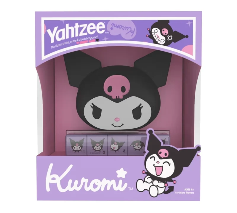 YAHTZEE: Collectible Kuromi Head Dice Featuring Her Adorable Range of Emotions
