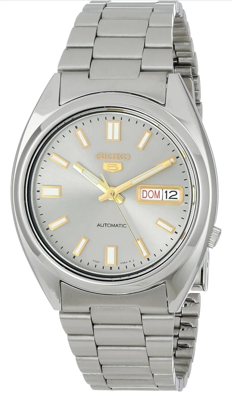 Seiko 5 Automatic Stainless Steel Watch - Silver