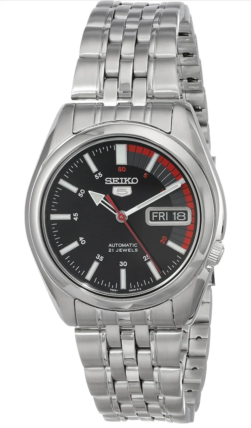 Seiko 5 Automatic Stainless Steel Watch - Black