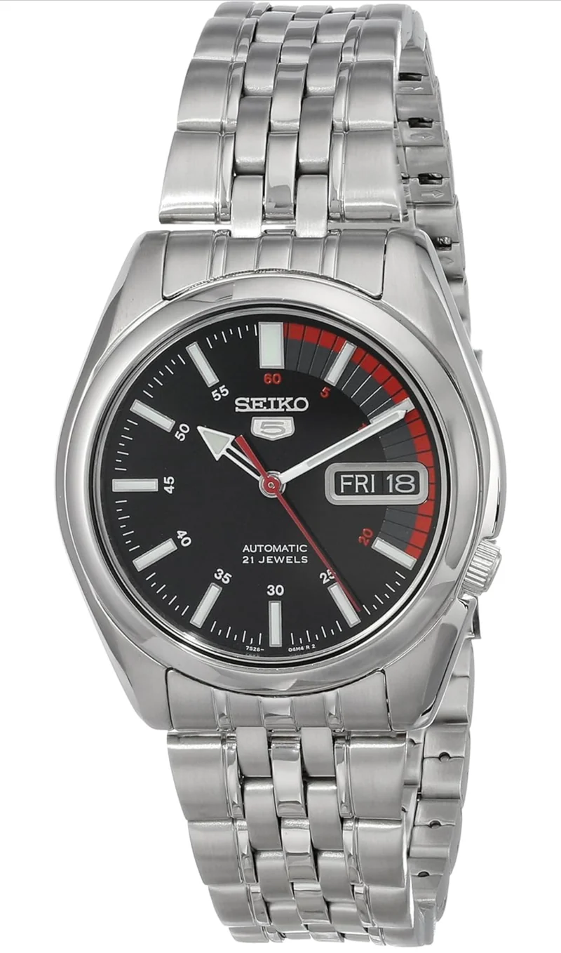 Seiko 5 Automatic Stainless Steel Watch - Black
