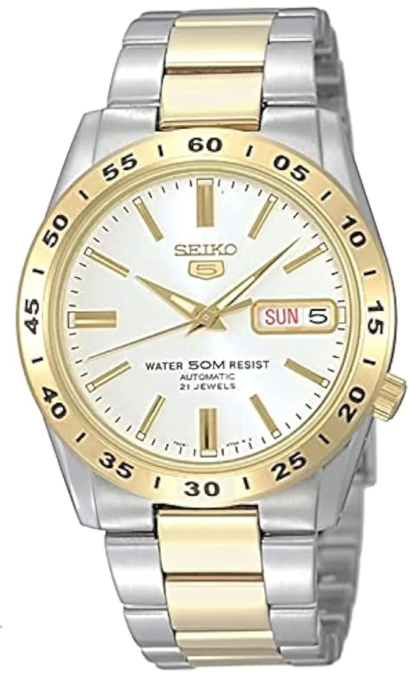 Seiko 5 Automatic Stainless Steel Watch 50M Water Resistant - Champagne