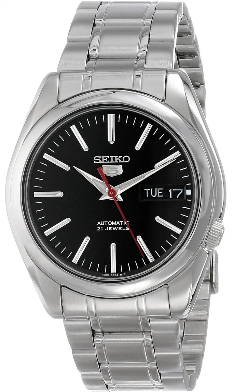 Seiko 5 Automatic Stainless Steel Watch - Black