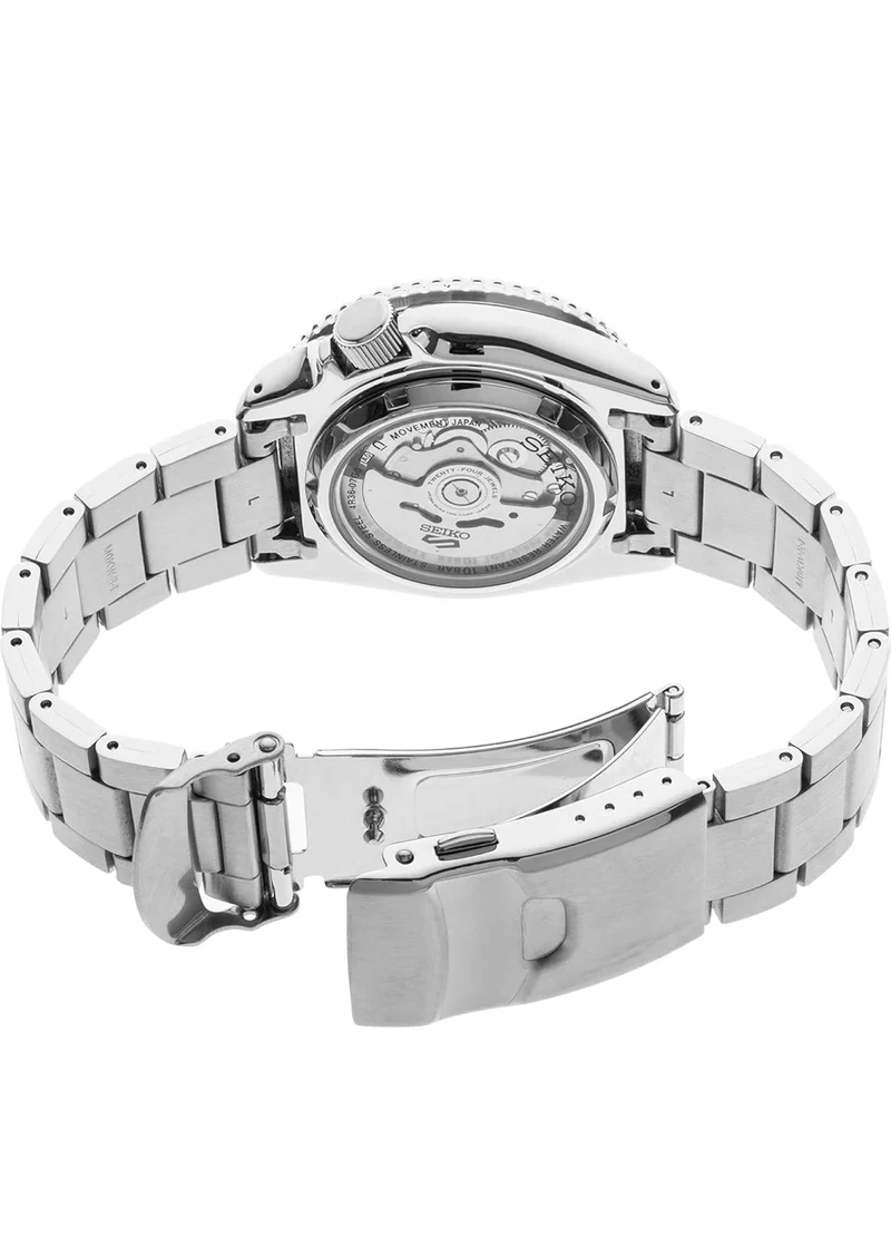 SEIKO Automatic Watch 5 Sports - Day/Date Calendar, LumiBrite Hands and Markers, and Rotating Bezel, 100m Water-Resistant - Green