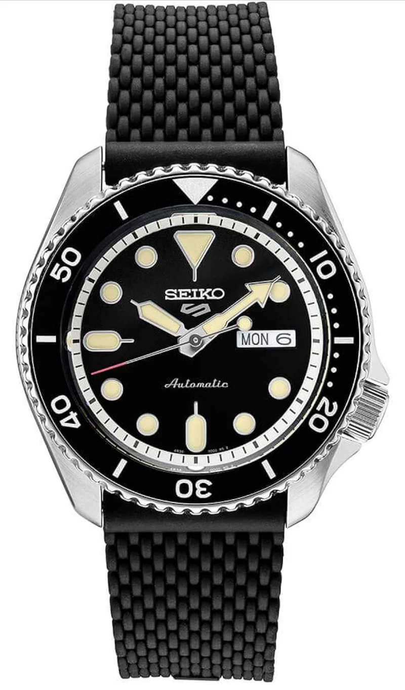 SEIKO 5 Sports Men's Watch Black 42.5mm Stainless Steel - New