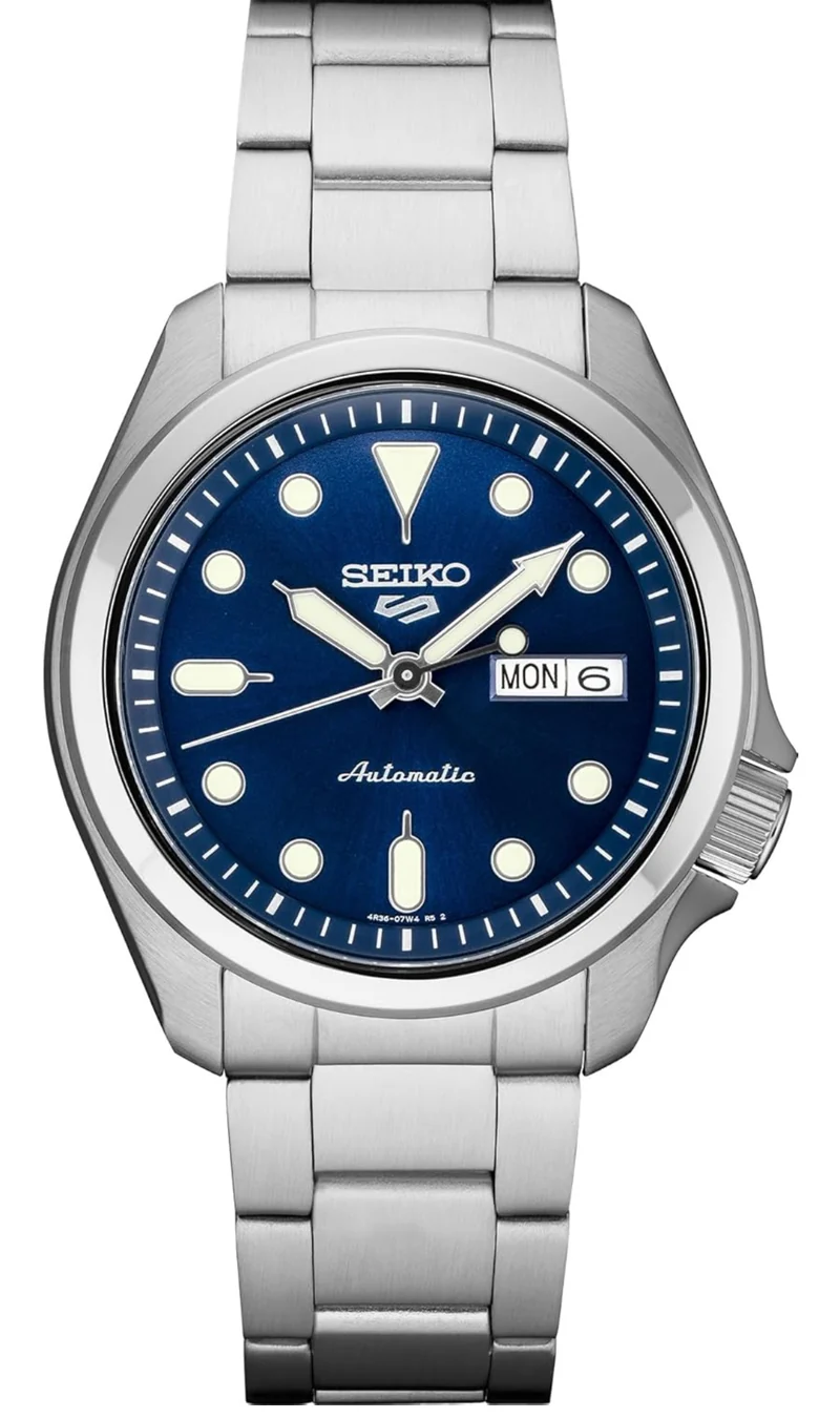 SEIKO Automatic Watch 5 Sports - Day/Date Calendar, LumiBrite Hands and Markers, and Rotating Bezel, 100m Water-Resistant