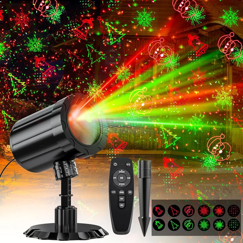 Christmas Projector Lights Outdoor Decorations - New