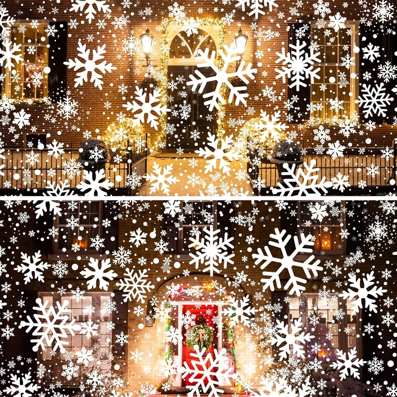Christmas Outdoor Projector Lights, Dynamic IP65 Waterproof Snowflake Projector Decorations
