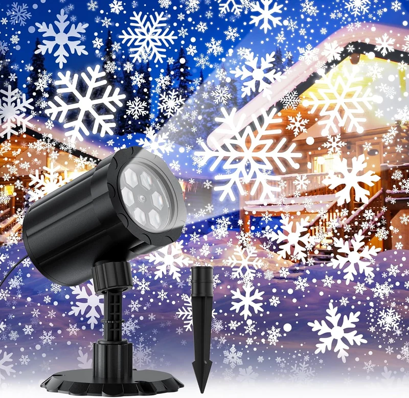 Christmas Decorations Dynamic IP65 Waterproof Snowflake Projector