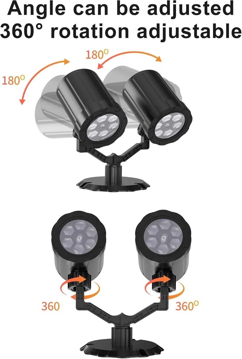 Christmas Projector Lights Upgraded IP65 Waterproof Dynamic Double Head Snowflake Projector