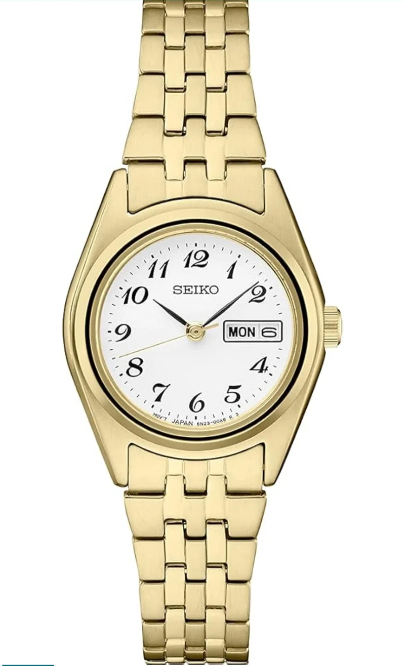 SEIKO Watch Essentials Day/Date Calendar, Two-Tone Stainless Steel Case, 100m Water-Resistant