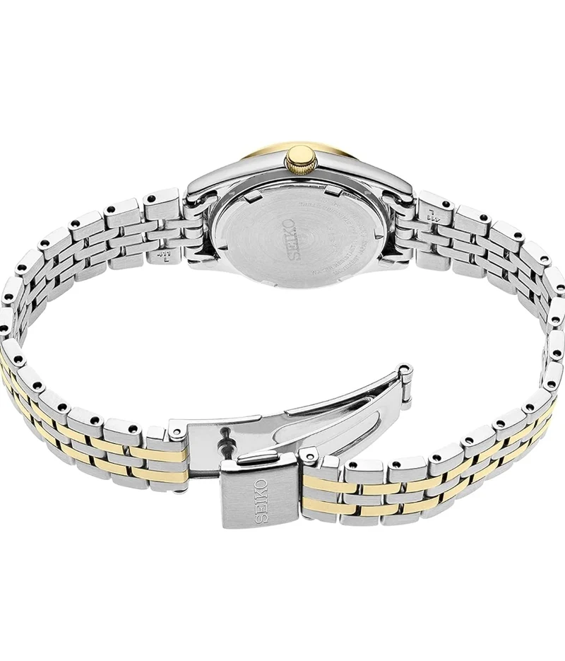 SEIKO Watch Essentials Day/Date Calendar, Two-Tone Stainless Steel Case, 100m Water-Resistant