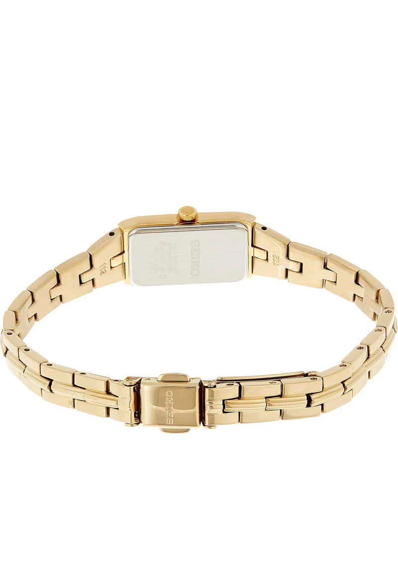 SEIKO Jewelry-Inspired Stainless Steel Watches w/ Push 3-Fold Bracelet & Scratch-Resistant Hardlex Crystal, 30m Water-Resistant - Champagne