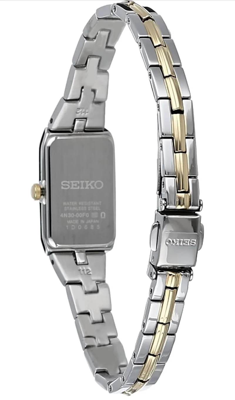SEIKO Jewelry-Inspired Stainless Steel Watches w/ Push 3-Fold Bracelet & Scratch-Resistant Hardlex Crystal, 30m Water-Resistant - White