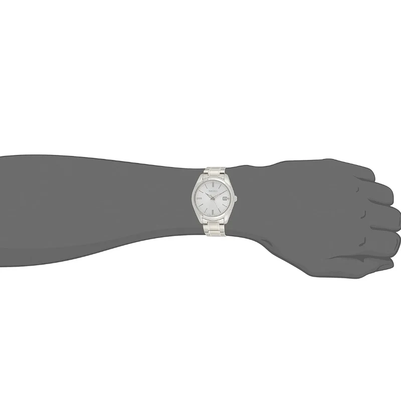 Seiko Men's Essentials Japanese Quartz Stainless Steel Strap - Silver